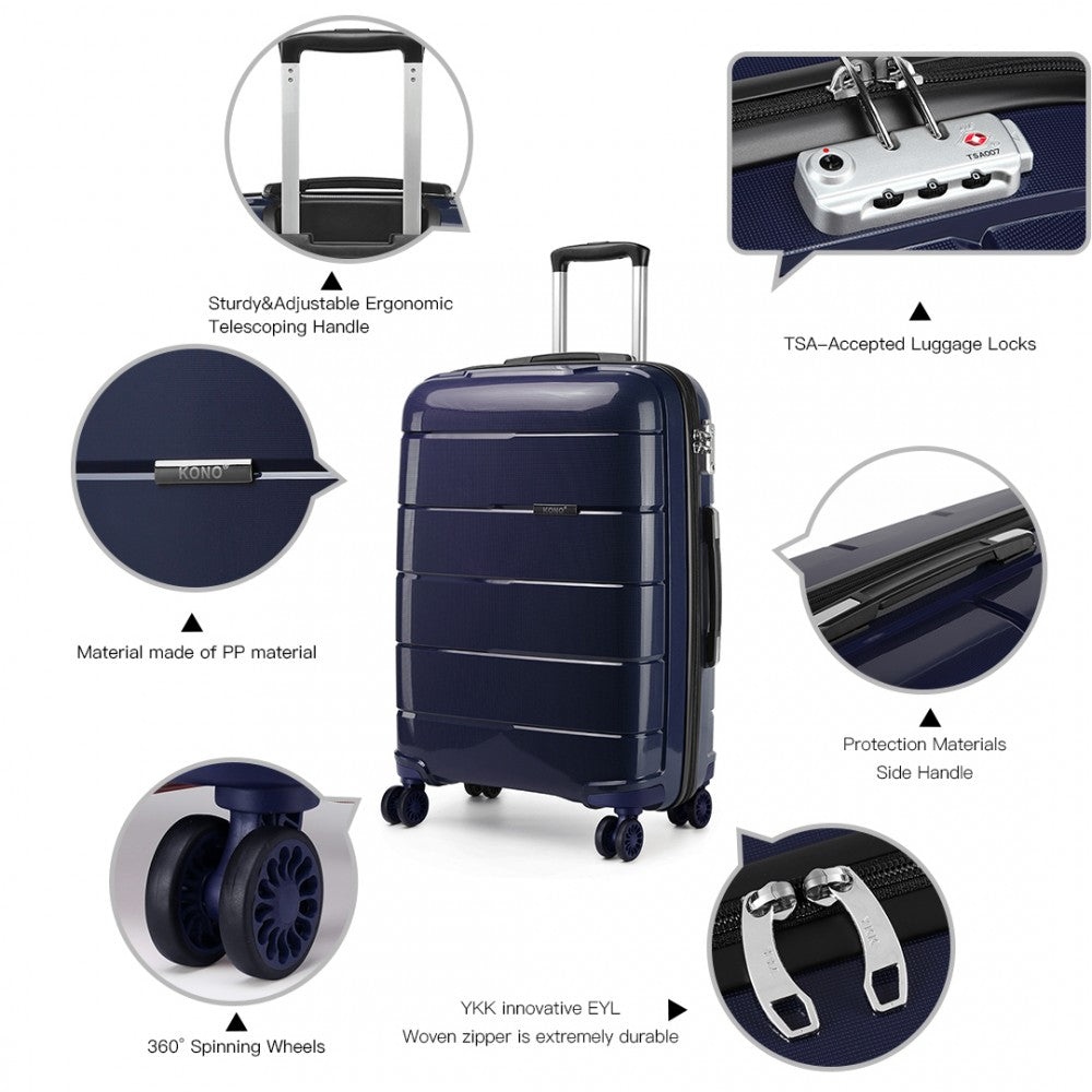 Kono K1997L Hard Shell Luggage With TSA Lock