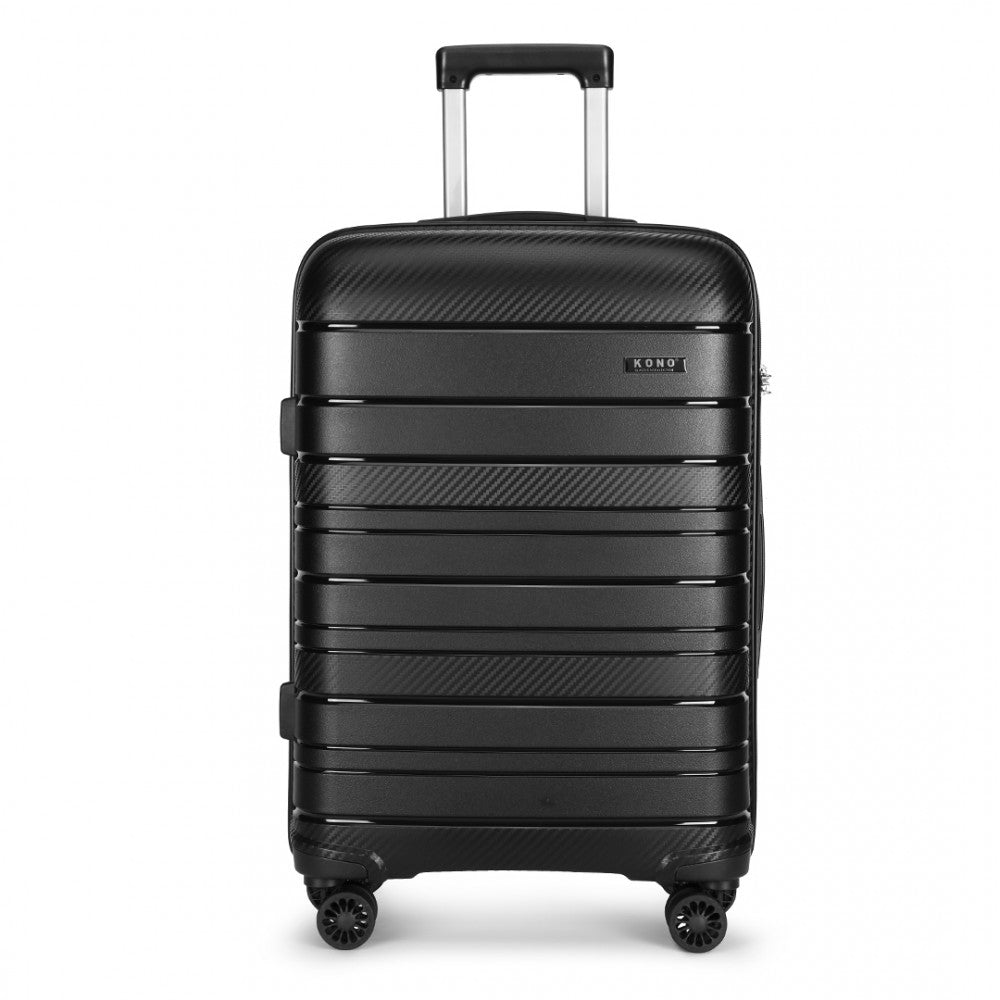 Kono K2091L Multi Texture Hard Shell PP Polypropylene Suitcase With konosuitcases